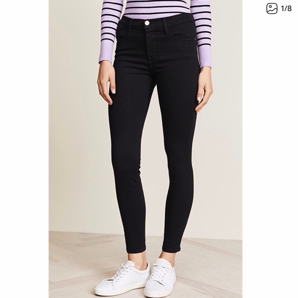 Frame Denim Le High Skinny Black Jeans